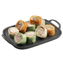 Tablecraft 10047 Melamine Serving Tray w/ Handles - 12 1/4" x 8", Faux Cast Iron thumbnail 6