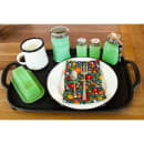 Tablecraft 10048 Melamine Serving Tray w/ Handles - 20 3/8" x 13 1/4", Faux Cast Iron thumbnail 4