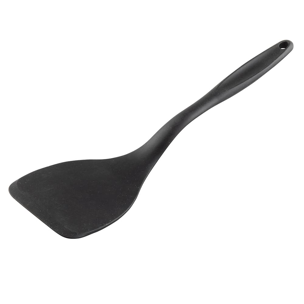 Tablecraft 10055 12 7/8" Solid Spatula w/ 3 9/10" Blade - Silicone Coated Steel