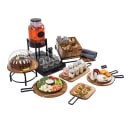 Tablecraft 10075 Cutlery Holder Rack for 10074 - 11 1/4"L x 12 1/4"W x 3 3/4"H, Metal, Black thumbnail 4