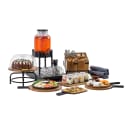 Tablecraft 10075 Cutlery Holder Rack for 10074 - 11 1/4"L x 12 1/4"W x 3 3/4"H, Metal, Black thumbnail 5