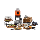 Tablecraft 10076 Rectangular Serving Paddle w/ Handle - 9 1/8" x 8 1/4", Acacia Wood/Metal thumbnail 2