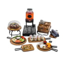 Tablecraft 10077 Rectangular Serving Paddle w/ Handle - 12 1/8" x 7 1/4", Acacia Wood/Metal thumbnail 3