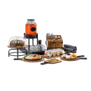 Tablecraft 10078 Rectangular Serving Paddle w/ Handle - 15 1/8" x 8 1/2", Acacia Wood/Metal thumbnail 5