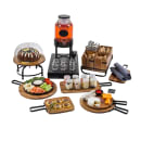 Tablecraft 10079 10" Round Serving Paddle w/ Handle - Acacia Wood/Metal thumbnail 3