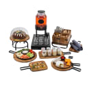 Tablecraft 10081 14" Round Serving Paddle w/ Handle - Acacia Wood/Metal thumbnail 3