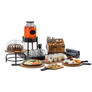 Tablecraft 10086 13" Round Rotating Cake Stand - 6"H, Acacia Wood/Metal thumbnail 5