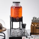 Tablecraft 10090 Industrial Collection™ 2 Gallon Round Glass Beverage Dispenser w/ Ice Core & Infuser - Clear thumbnail 16