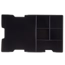 Tablecraft 101 Plastic Bar Caddy w/ (6) Compartments, Black thumbnail 3