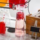 Tablecraft 10111 1 1/4 qt Gravity Flow Carafe w/ Strainer - Plastic, Clear thumbnail 4