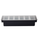 Tablecraft 102 (6) Compartment Bar Garnish Tray - Flat Hinged Lid thumbnail 3