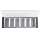 Tablecraft 102 (6) Compartment Bar Garnish Tray - Flat Hinged Lid thumbnail 6