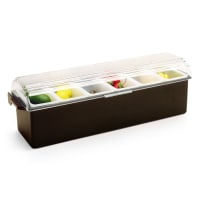 Tablecraft 102 (6) Compartment Bar Garnish Tray - Flat Hinged Lid thumbnail 9