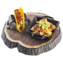 Tablecraft 10255 13" Round Platter - Melamine, Brown thumbnail 3