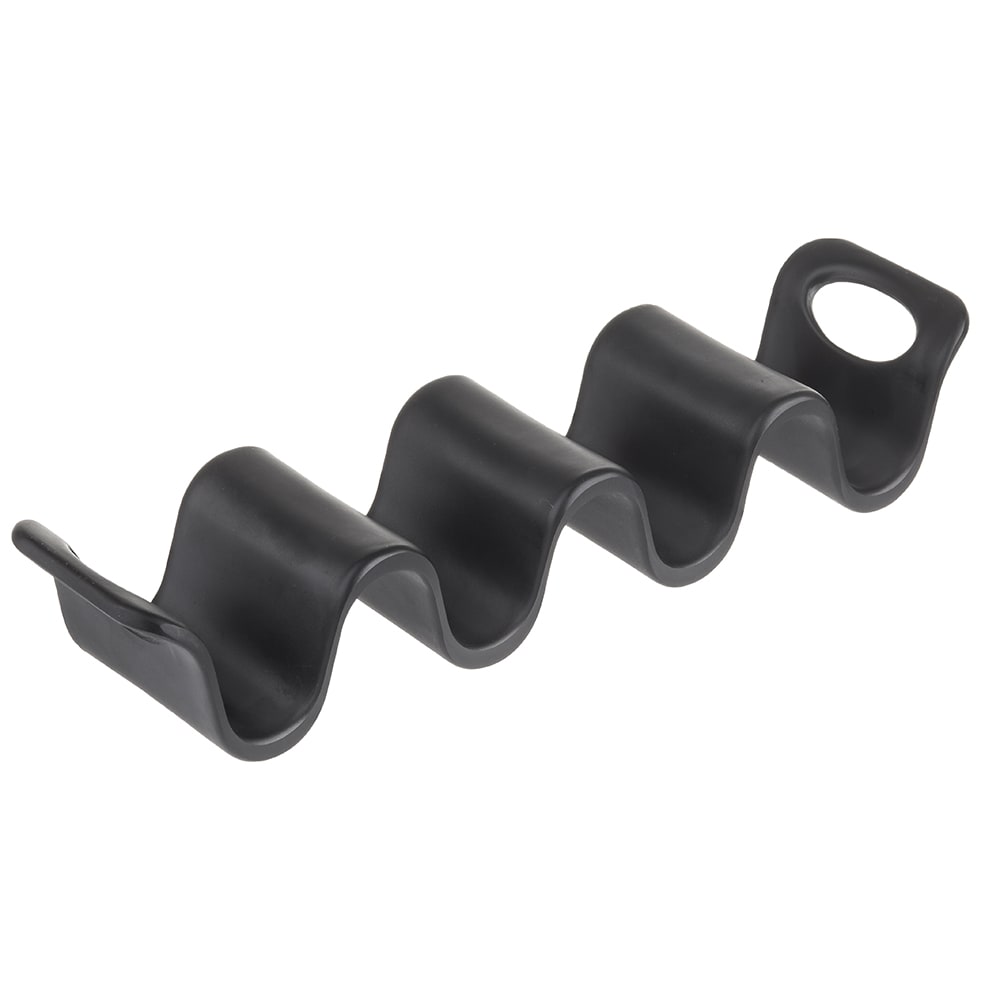 Tablecraft 10279BK Taco Holder - Holds 3 to 4 Tacos, Melamine, Black