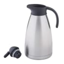 Tablecraft 10299 68 oz Carafe w/ Push Button Lid - Vacuum Insulated, Stainless Steel thumbnail 2