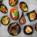 Tablecraft 10311BK 4" Round Melamine Mini Plate, Black thumbnail 8