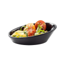 Tablecraft 10313BK 3 1/2" x 2 3/8", Oval Melamine Mini Dish - Black thumbnail 3