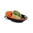 Tablecraft 10314BK 1 1/2 oz Oval Melamine Mini Bowl, Black thumbnail 4