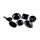 Tablecraft 10314BK 1 1/2 oz Oval Melamine Mini Bowl, Black thumbnail 7