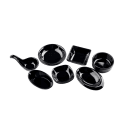 Tablecraft 10315BK 1 1/2 oz Square Melamine Mini Bowl, Black thumbnail 5