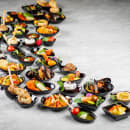 Tablecraft 10315BK 1 1/2 oz Square Melamine Mini Bowl, Black thumbnail 9