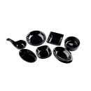 Tablecraft 10316BK 2 1/2 oz Square Melamine Mini Bowl, Black thumbnail 5