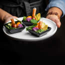 Tablecraft 10316BK 2 1/2 oz Square Melamine Mini Bowl, Black thumbnail 6