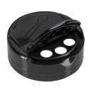 Tablecraft 10327 6 oz Shaker w/ Flip Top Plastic Lid - Glass, Black thumbnail 7