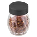 Tablecraft 10327 6 oz Shaker w/ Flip Top Plastic Lid - Glass, Black thumbnail 9