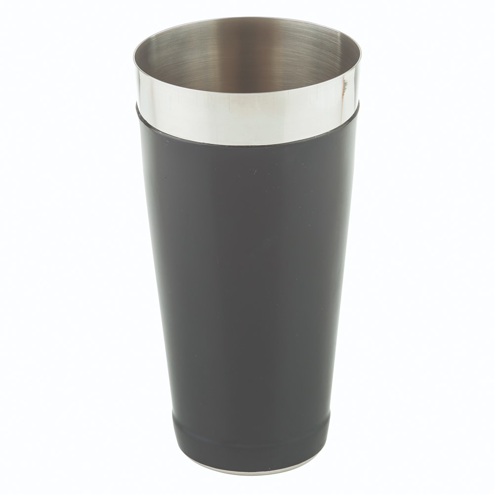 Tablecraft 10372 28 oz Stainless Bar Cocktail Shaker, Black