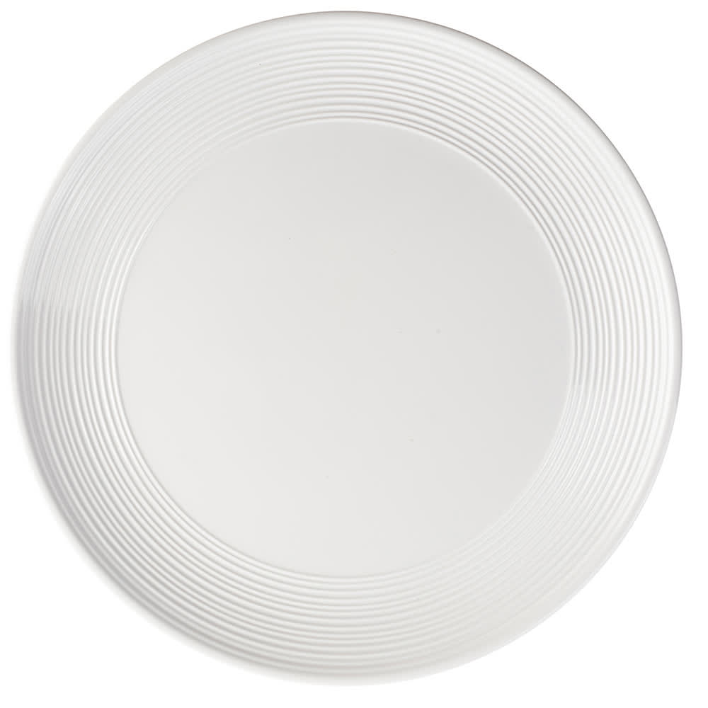 Tablecraft 10496 13 1/8" Round Pulito Platter - Melamine, White