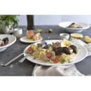 Tablecraft 10496 13 1/8" Round Pulito Platter - Melamine, White thumbnail 5