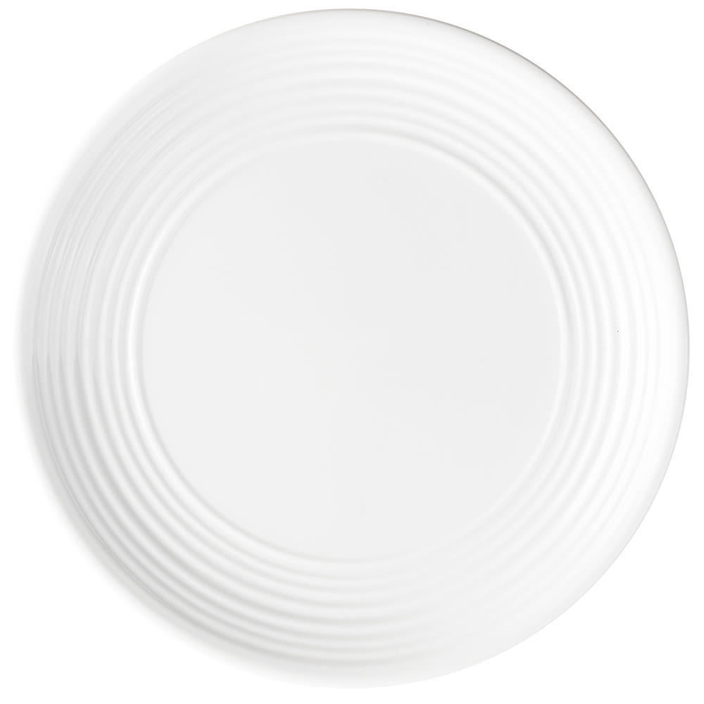 Tablecraft 10515 6" Round Melamine Side Plate - Pulito Collection™, White