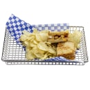 Tablecraft 10524 Rectangular Serving Basket - 12"L x 8"W x 1 1/2"H, Stainless Steel Wire thumbnail 6