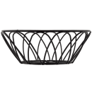 Tablecraft 10534 6" Round Serving Basket - Metal, Black thumbnail 2