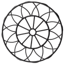 Tablecraft 10534 6" Round Serving Basket - Metal, Black thumbnail 4