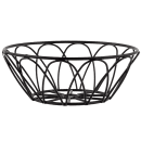 Tablecraft 10534 6" Round Serving Basket - Metal, Black thumbnail 5