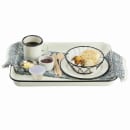 Tablecraft 10534 6" Round Serving Basket - Metal, Black thumbnail 6