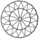 Tablecraft 10535 8" Round Serving Basket - Metal, Black thumbnail 2
