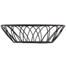 Tablecraft 10535 8" Round Serving Basket - Metal, Black thumbnail 3