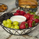 Tablecraft 10535 8" Round Serving Basket - Metal, Black thumbnail 8