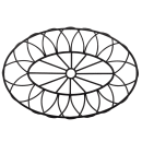 Tablecraft 10536 Oval Serving Basket - 9"L x 6"W x 2 1/2"H, Metal, Black thumbnail 2
