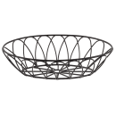 Tablecraft 10536 Oval Serving Basket - 9"L x 6"W x 2 1/2"H, Metal, Black thumbnail 5