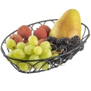 Tablecraft 10536 Oval Serving Basket - 9"L x 6"W x 2 1/2"H, Metal, Black thumbnail 8
