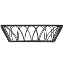 Tablecraft 10537 Rectangular Serving Basket - 9"L x 6"W x 2 1/2"H, Metal, Black thumbnail 2