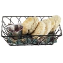 Tablecraft 10537 Rectangular Serving Basket - 9"L x 6"W x 2 1/2"H, Metal, Black thumbnail 4