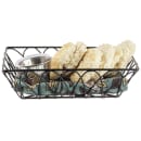 Tablecraft 10537 Rectangular Serving Basket - 9"L x 6"W x 2 1/2"H, Metal, Black thumbnail 5
