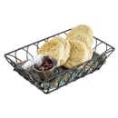 Tablecraft 10537 Rectangular Serving Basket - 9"L x 6"W x 2 1/2"H, Metal, Black thumbnail 6