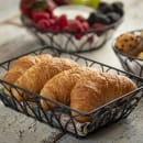 Tablecraft 10537 Rectangular Serving Basket - 9"L x 6"W x 2 1/2"H, Metal, Black thumbnail 8